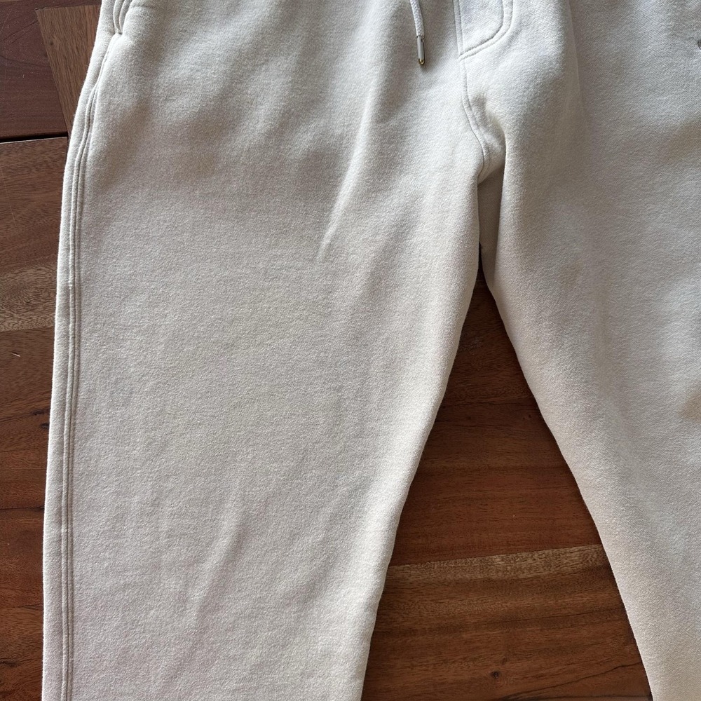 Hollister Mens Large Beige Tan Relaxed Jogger Sweatpants Neutral Elastic Waist‎ - Picture 7 of 7